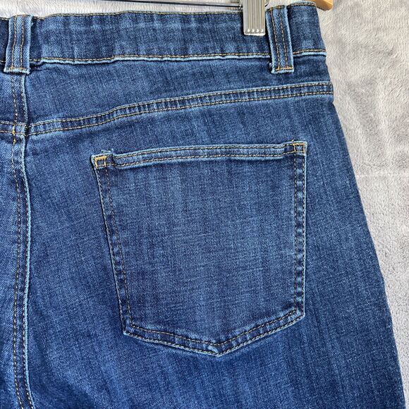 Talbots Jeans Women's 12 Dark Blue Denim Stretch Simply Flattering 5 Pocket - Picture 5 of 11